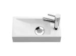 Lave-mains pour toilettes, suspendu et compacte, parfait pour les espaces restreints, Largeur 32 cm, Profondeur 15 cm, Hauteur 9 cm, résine minéral, Livraison 5-7 jours OFFERTE.
